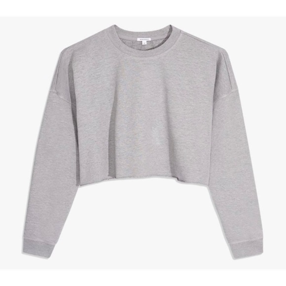 WeWoreWhat Tops - NWT WEWOREWHAT Grey Active Cropped Sweatshirt